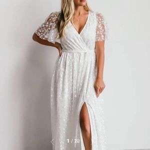 BALTIC BORN Marseille Embossed Maxi Dress White Wedding  2XL NWT. Never worn